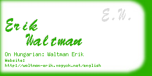 erik waltman business card